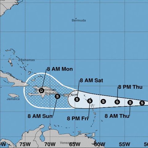 Tropical depression forms in Atlantic Ocean