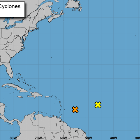 Two tropical disturbances being monitored in the Atlantic