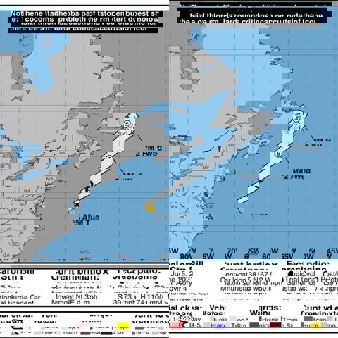 Tropical Storm Bill churning off the East Coast