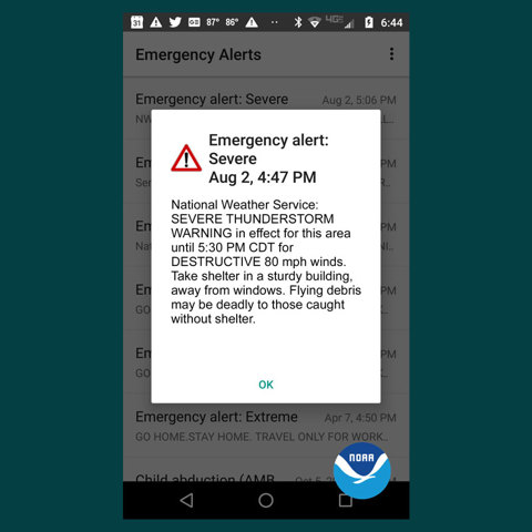 New "destructive" weather alerts for mobile devices