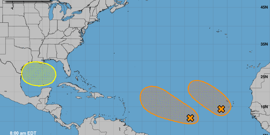 National Hurricane Center tracking two tropical waves