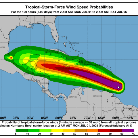 Hurricane Beryl explodes into an 'extremely dangerous' storm