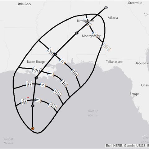 Potential Tropical Storm churning in the Gulf of Mexico