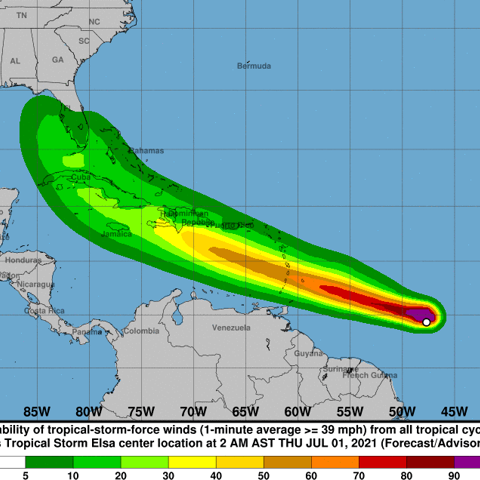Tropical Storm Elsa forms in the Atlantic